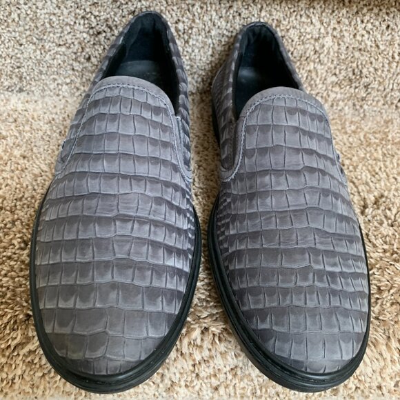 Jimmy Choo Men\'s Gray Leather Loafer Shoes. main image 7